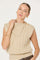 Sticky add to cart - Kirstin Sleeveless Cable Knit Sweater