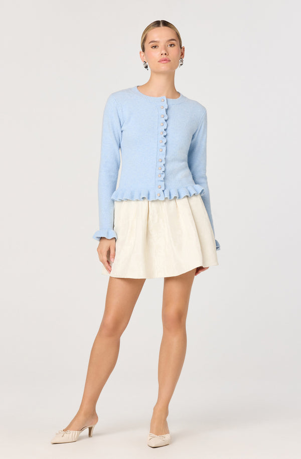 Eowyn Brushed Knit Pearl Button Cardigan - ASTR the Label