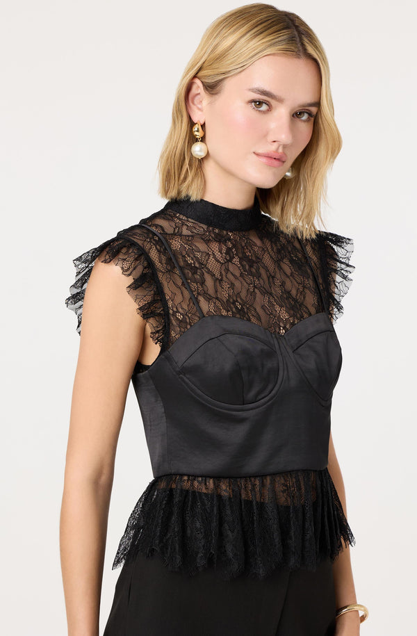 Katarina Lace Detail Bustier Top - ASTR the Label
