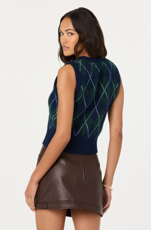 Abbie Argyle Sweater Vest - ASTR the Label