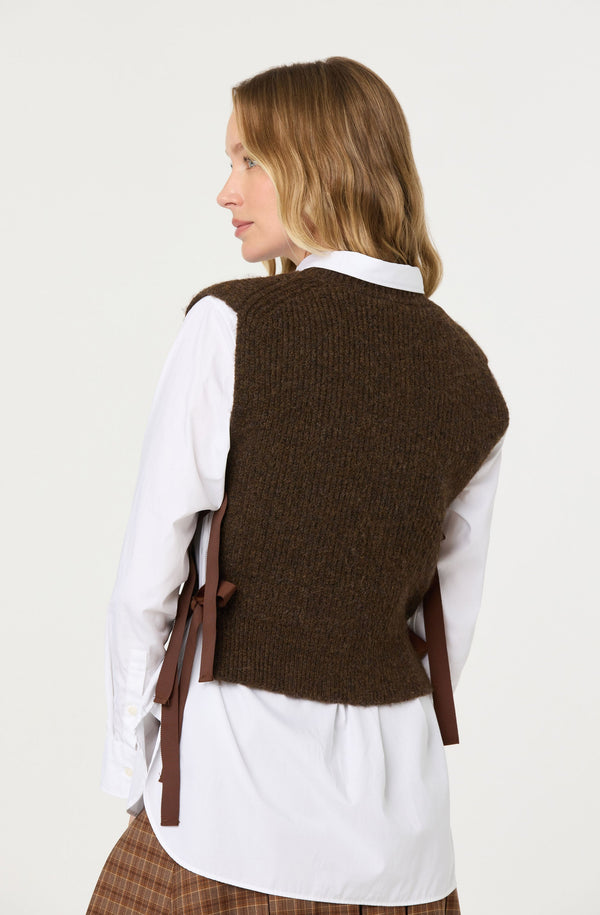 Cortney Side Tie Sweater Vest - ASTR the Label