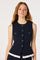 Sticky add to cart - Kelson Pleated-Hem Button Vest