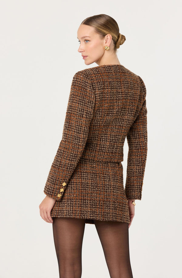Kyleigh Plaid Tweed Jacket - ASTR the Label