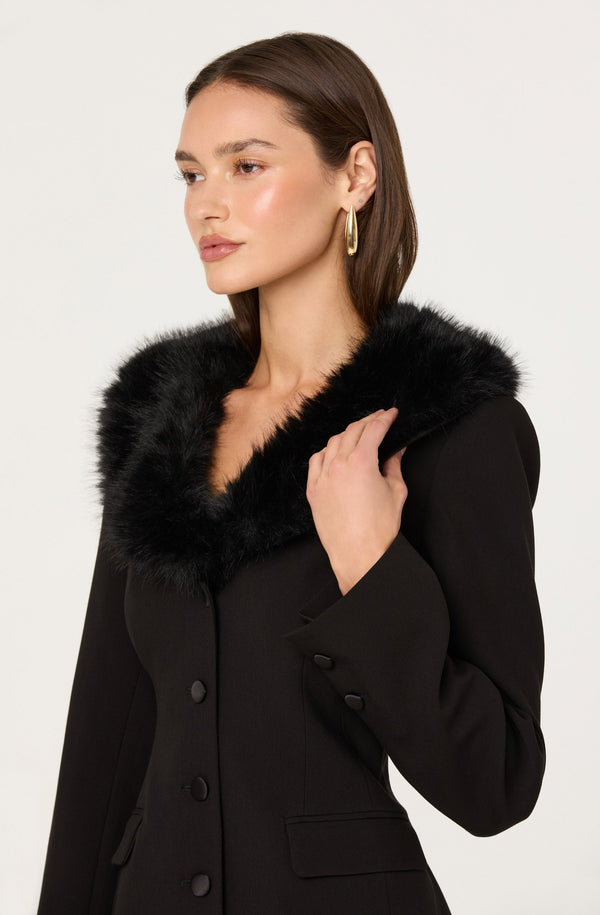 Stefani Faux Fur Trim Jacket - ASTR the Label