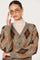 Sticky add to cart - Ashtyn V-neck Argyle Cardigan