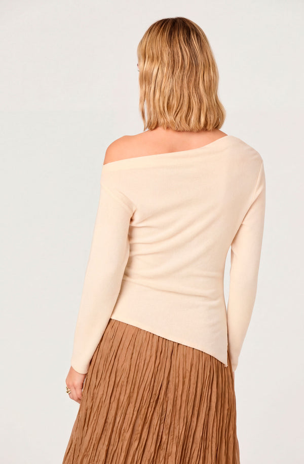 Miah Asymmetric One-Shoulder Knit Top - ASTR the Label
