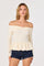 Sticky add to cart - Tiarra Off-Shoulder Peplum Sweater