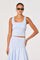 Sticky add to cart - Thesan Mixed Media Gathered Crop Top