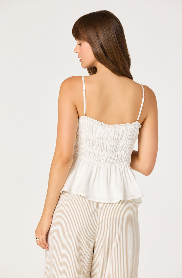 Fabiola Tie-Front Peplum Top - ASTR the Label