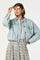 Sticky add to cart - Nari Oversized Denim Bomber Jacket