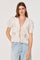 Sticky add to cart - Eider Embroidered Cutwork Tie-Front Top