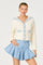 Sticky add to cart - Briley Terry Knit Denim Trim Cardigan