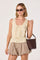 Sticky add to cart - Shreya Lace Trim Button-Front Tank