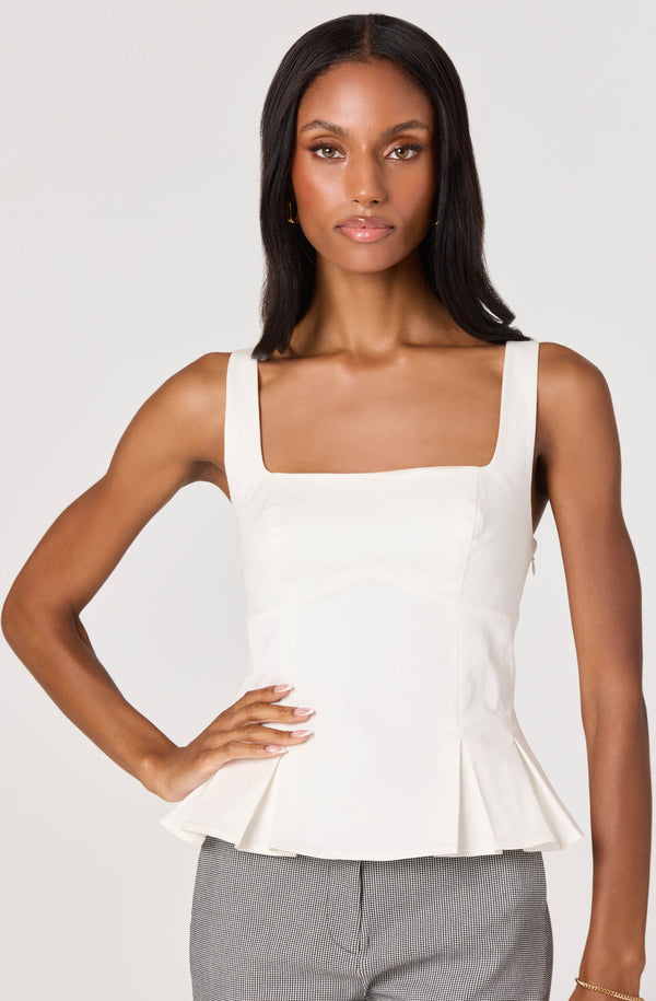 Viki Bow-Back Peplum Top - ASTR the Label