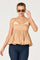 Sticky add to cart - Alon Faux-Layer Bubble Peplum Top