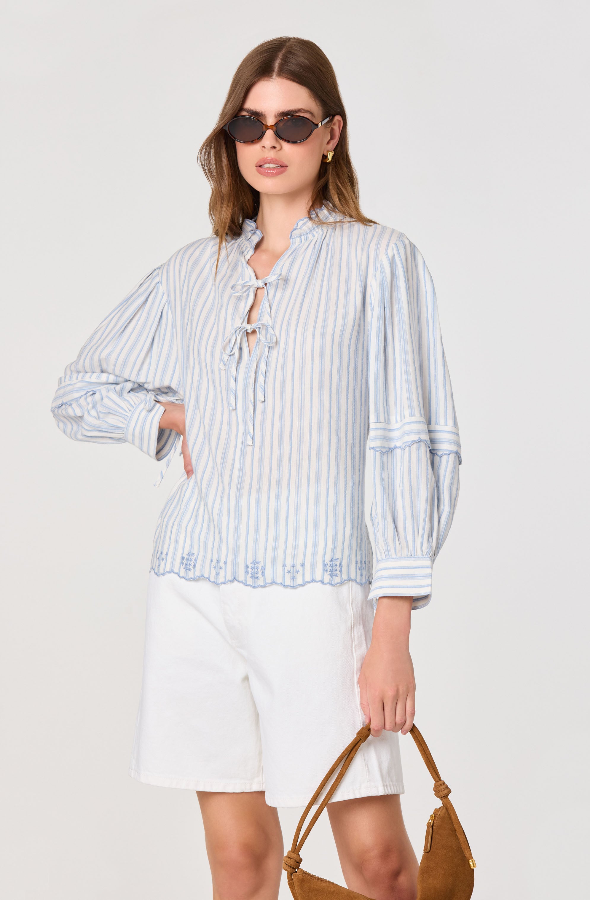 Taliyah Striped Peasant Blouse