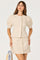 Sticky add to cart - Cailey Linen Puff Sleeve Button-Front Top