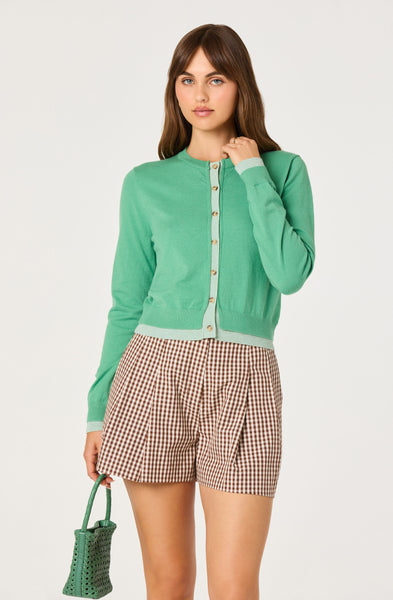Clovis Color Block Faux Layered Cardigan - ASTR the Label