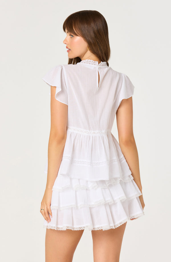Jenny Eyelet Flutter Sleeve Top - ASTR the Label
