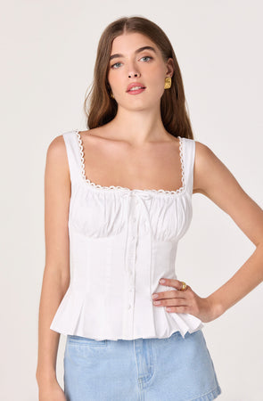 Jaci Bustier Peplum Top - ASTR the Label