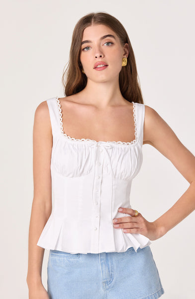 Jaci Bustier Peplum Top - ASTR the Label
