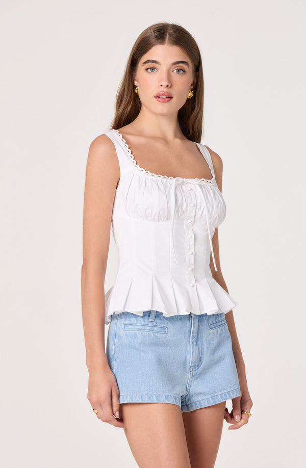 Jaci Bustier Peplum Top - ASTR the Label