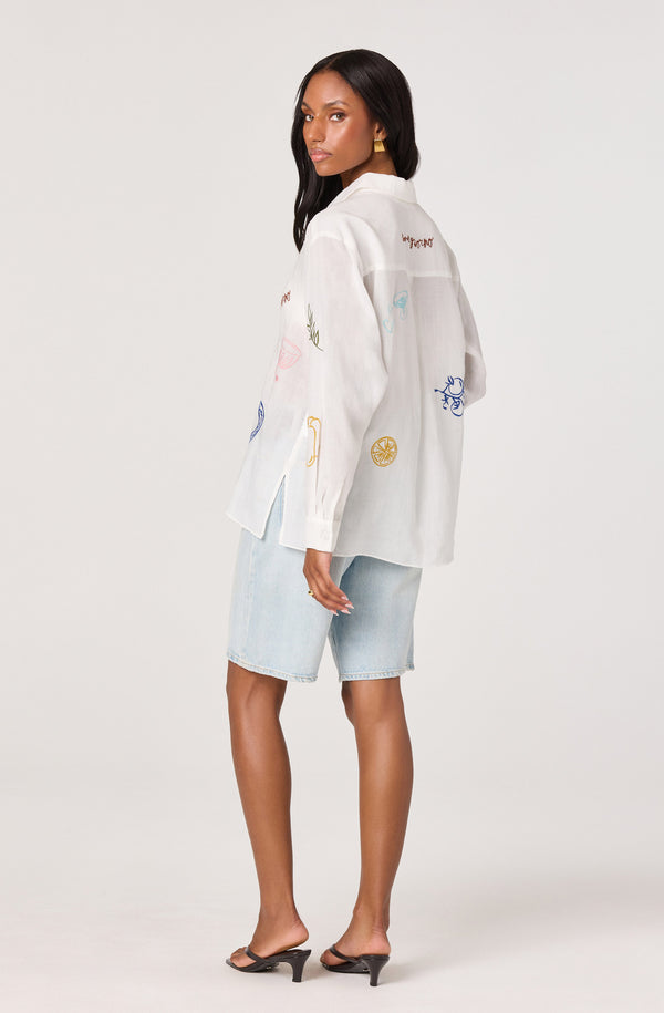 Trace Embroidered Picnic Shirt - ASTR the Label