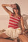 Sticky add to cart - Kaylea Striped Scoop Neck Tank Top