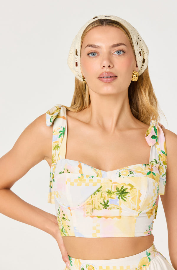 Kaleigh Tie-Strap Bustier Top - ASTR the Label