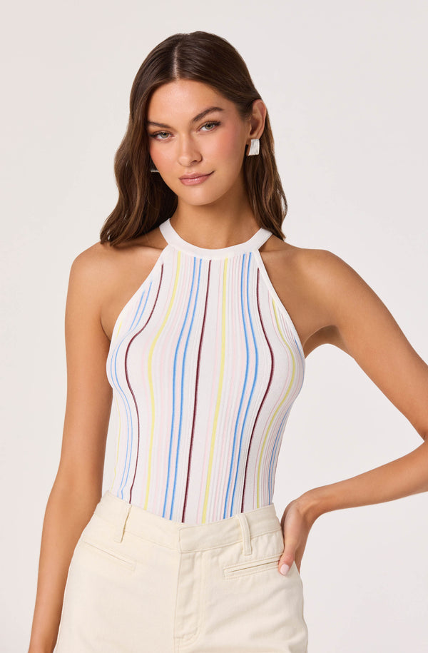 【あんな様】Multicolor Stripe TankTop Betia Multi-Stripe Ribbed Tank - ASTR the Label