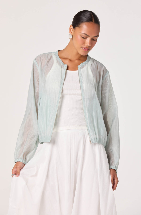 レディース アエレ aere_ sheer tumbler jacket