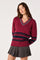 Sticky add to cart - Rocio Striped V-Neck Sweater