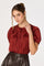 Sticky add to cart - Zayne Ruffle-Collar Babydoll Blouse