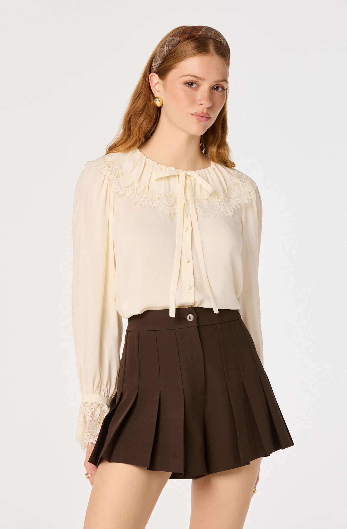Emberly Lace Trim Blouse