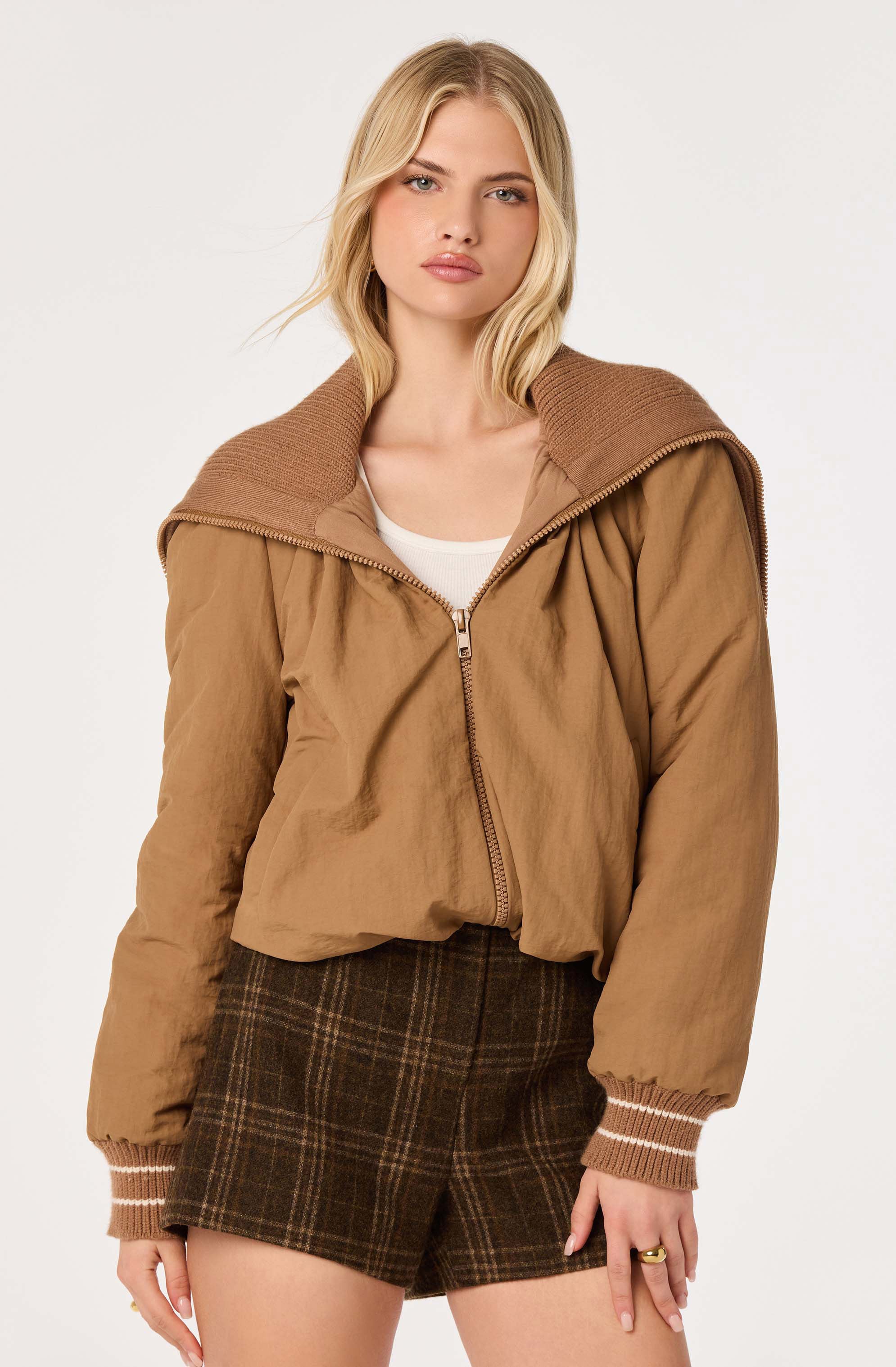 Casey Sailor Collar Puffer Jacket - ASTR the Label