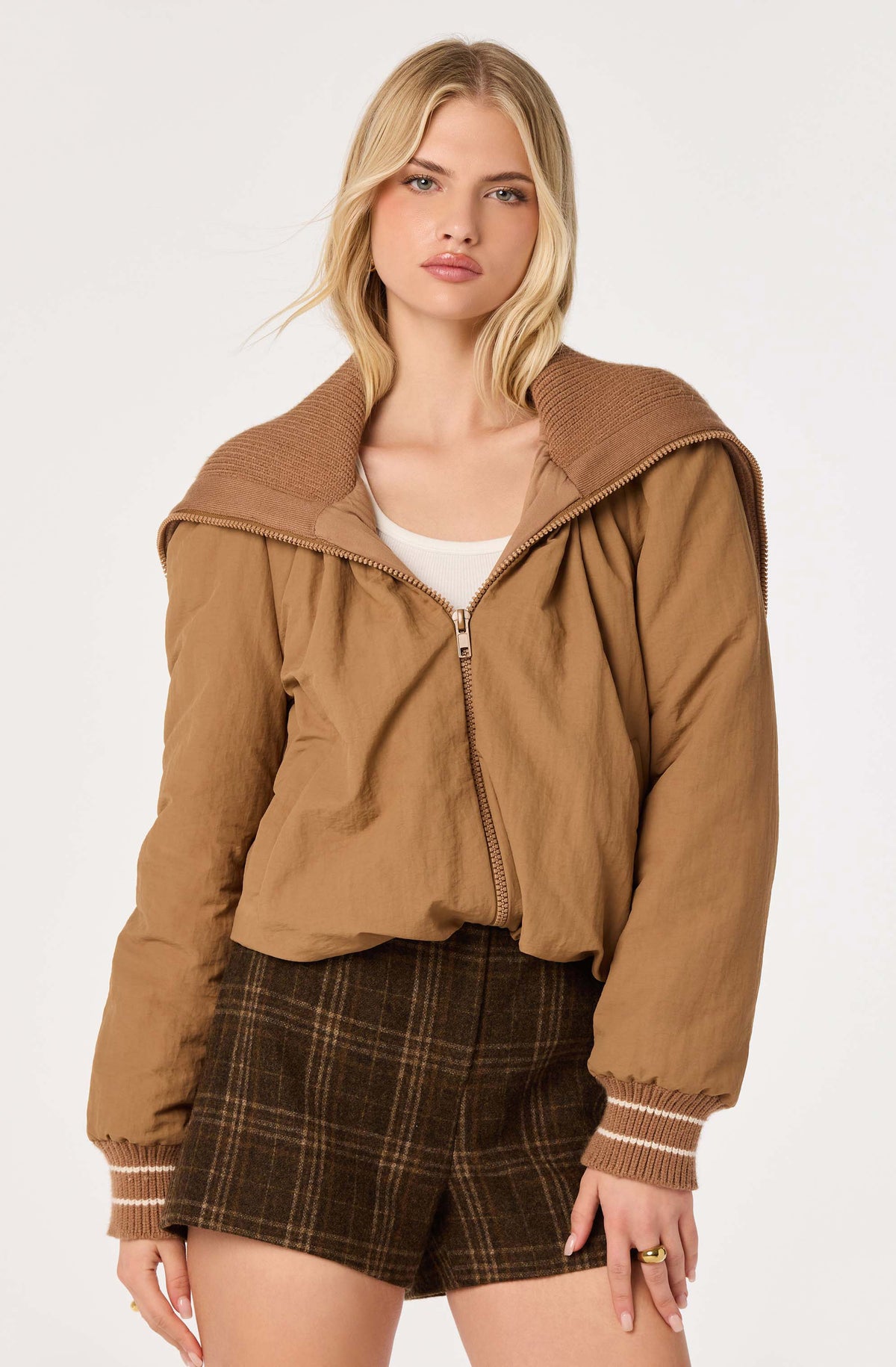 Casey Sailor Collar Puffer Jacket