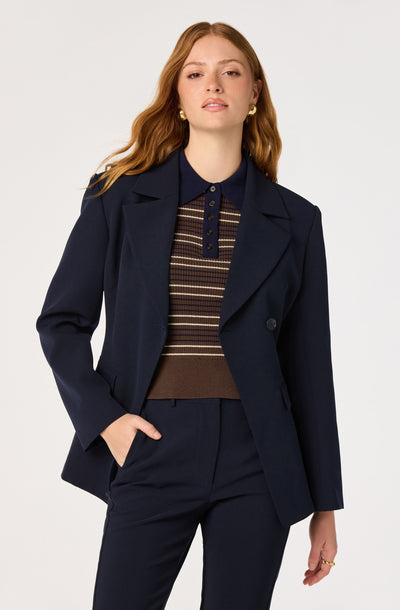 Linda Cutaway Hem Blazer
