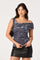 Sticky add to cart - Darleen Burnout Velvet Off-Shoulder Top