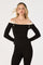 Sticky add to cart - Loretta Mixed Media Off-Shoulder Top