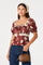 Sticky add to cart - Kristal Floral Milkmaid Top