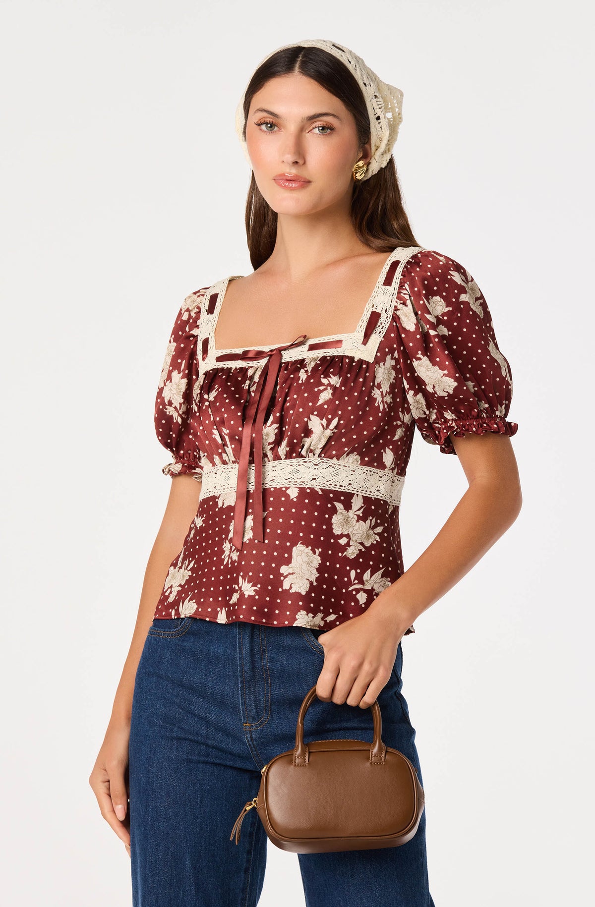 Kristal Floral Milkmaid Top