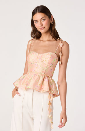 Halcyon Floral Bustier Top - ASTR the Label Halcyon Floral Bustier Top - ASTR the Label