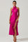 Sticky add to cart - Marissa Satin Halter Neck Midi Dress