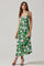 Satin Corset Floral Maxi Dress