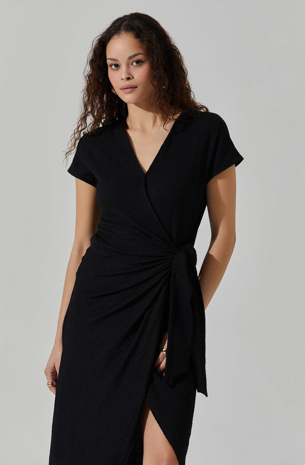 Knit Wrap Midi Dress - ASTR the Label Knit Wrap Midi Dress - ASTR the Label