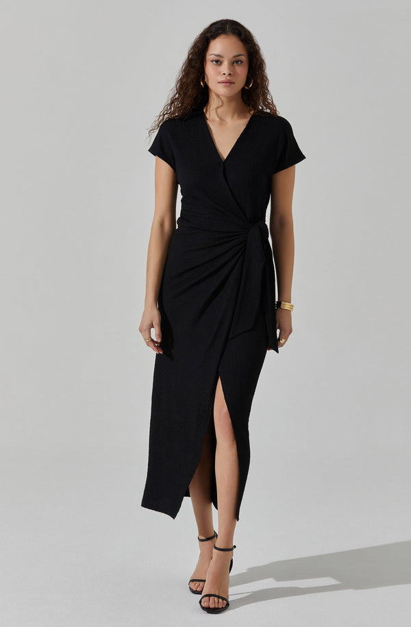 Knit Wrap Midi Dress - ASTR the Label Knit Wrap Midi Dress - ASTR the Label