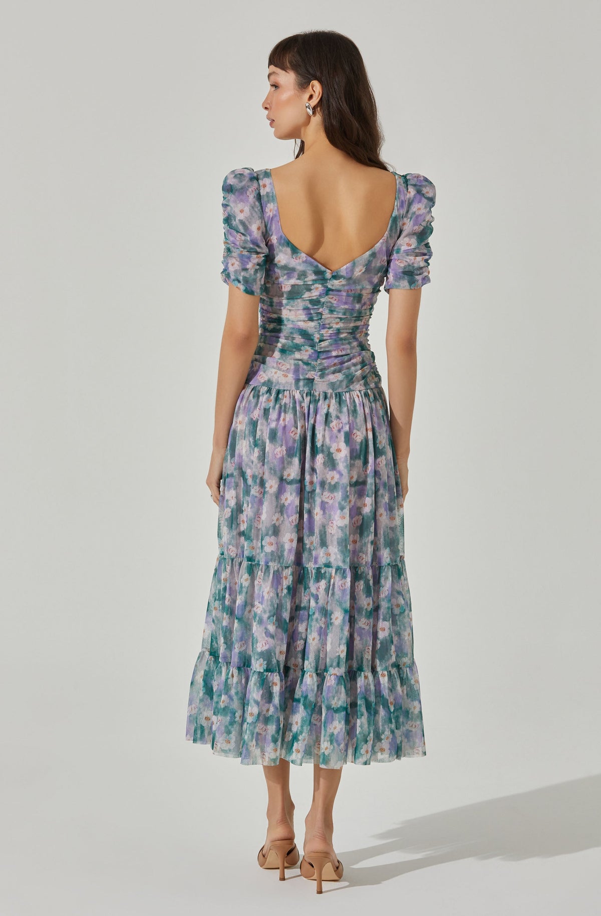 Sweetheart Floral Mesh Midi Dress – ASTR the Label 