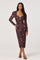Sticky add to cart - Ruched Mesh Midi Dress