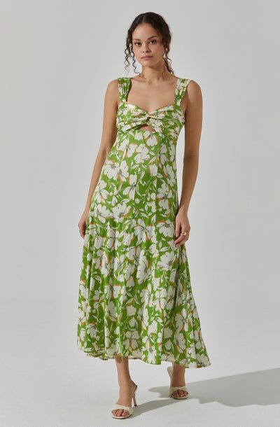 Twist Bust Midi Dress