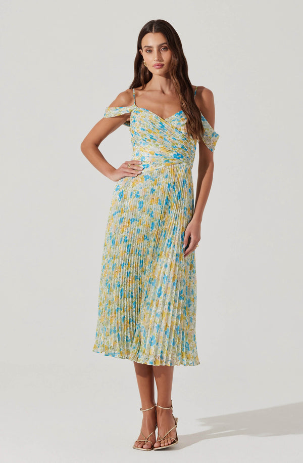 knee length dresses for ladies Elyssa Satin Midi Dress main image 1